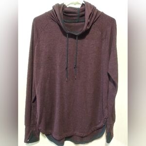 Tangerine Soft Pullover Hoodie – Heathered Purple – Cowl Neck